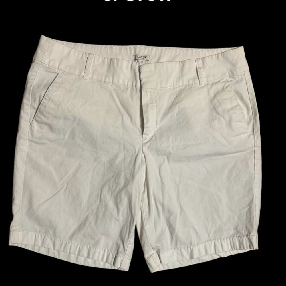 Womens J.Crew white shorts size:14 - Picture 2 of 6